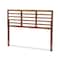 Baxton Studio Salome Mid-Century Walnut Finished Wood Queen Size Open Slat Headboard 156-9423 - alternate 1